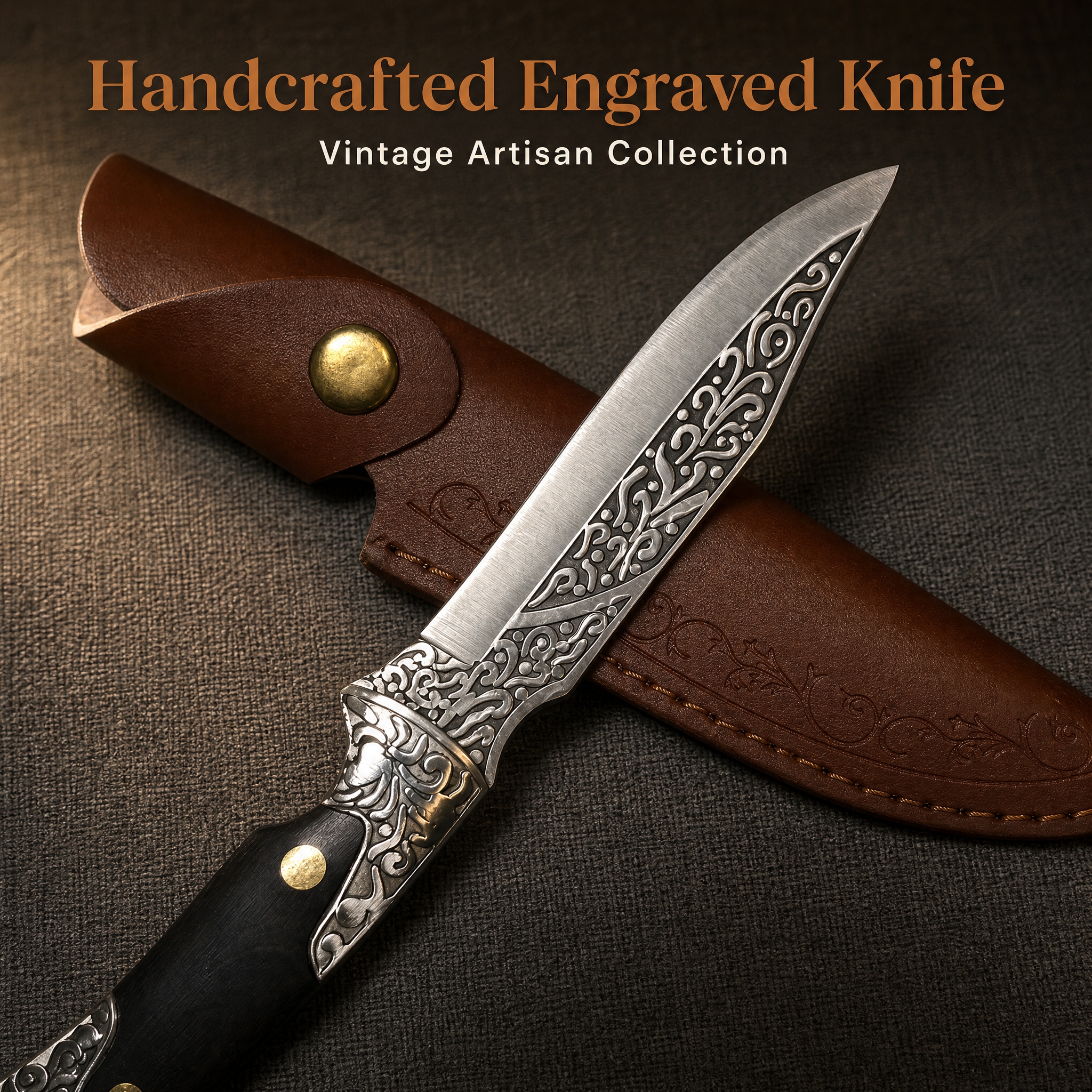 Woodworking Ideas - Vintage Collectible Knife | Beautifully Engraved