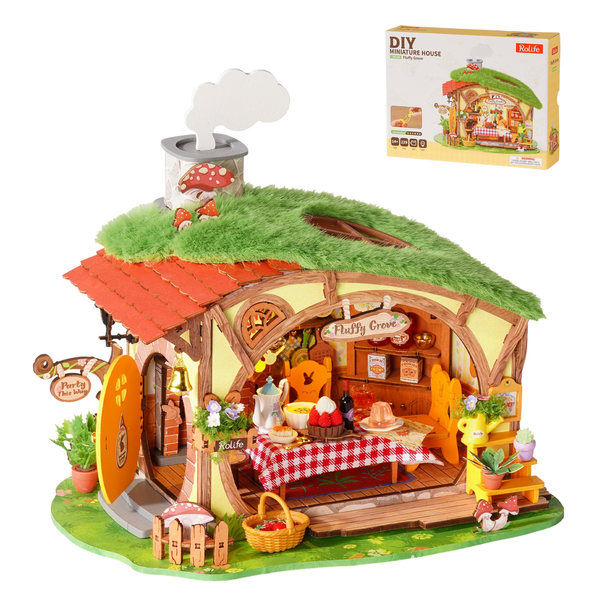Woodworking Kits For Kids - Rolife Fluffy Grove DIY Miniature House