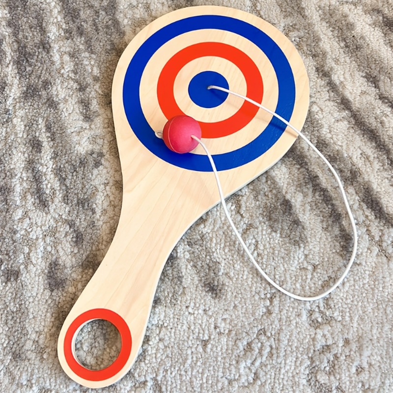 Woodworking Kids Toys - 1pc Wooden Target Ball with Elastic