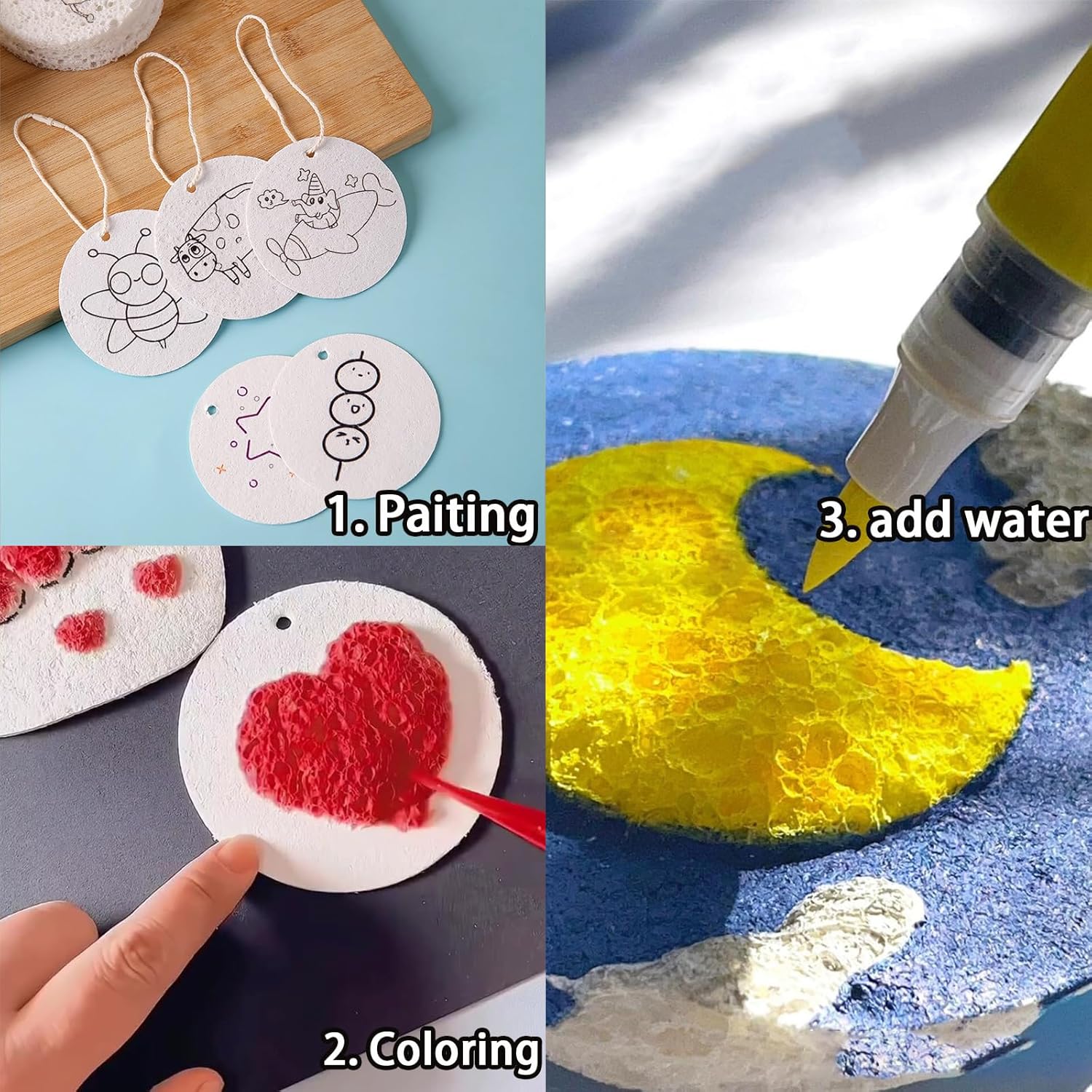 3D Puffy Foam Texture Painting - Woodworking Kids Toys avaliação e preço
