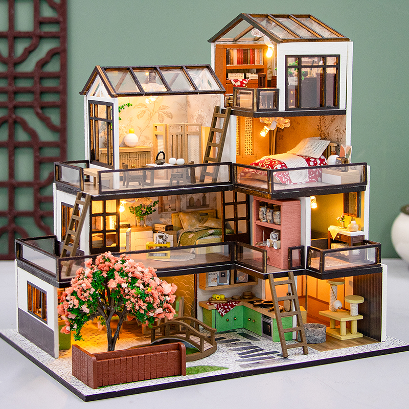 DIY Wooden Dream Town Cottage  - Woodworking Kits For Kids avaliação e preço