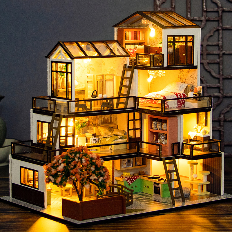 DIY Wooden Dream Town Cottage  - Woodworking Kits For Kids avaliação e preço