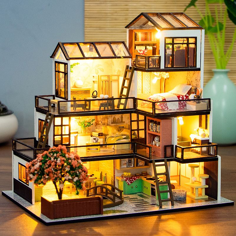 DIY Wooden Dream Town Cottage  - Woodworking Kits For Kids avaliação e preço