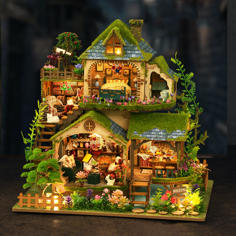 DIY Forest Castle Wooden Dollh - Woodworking Kits For Kids avaliação e preço