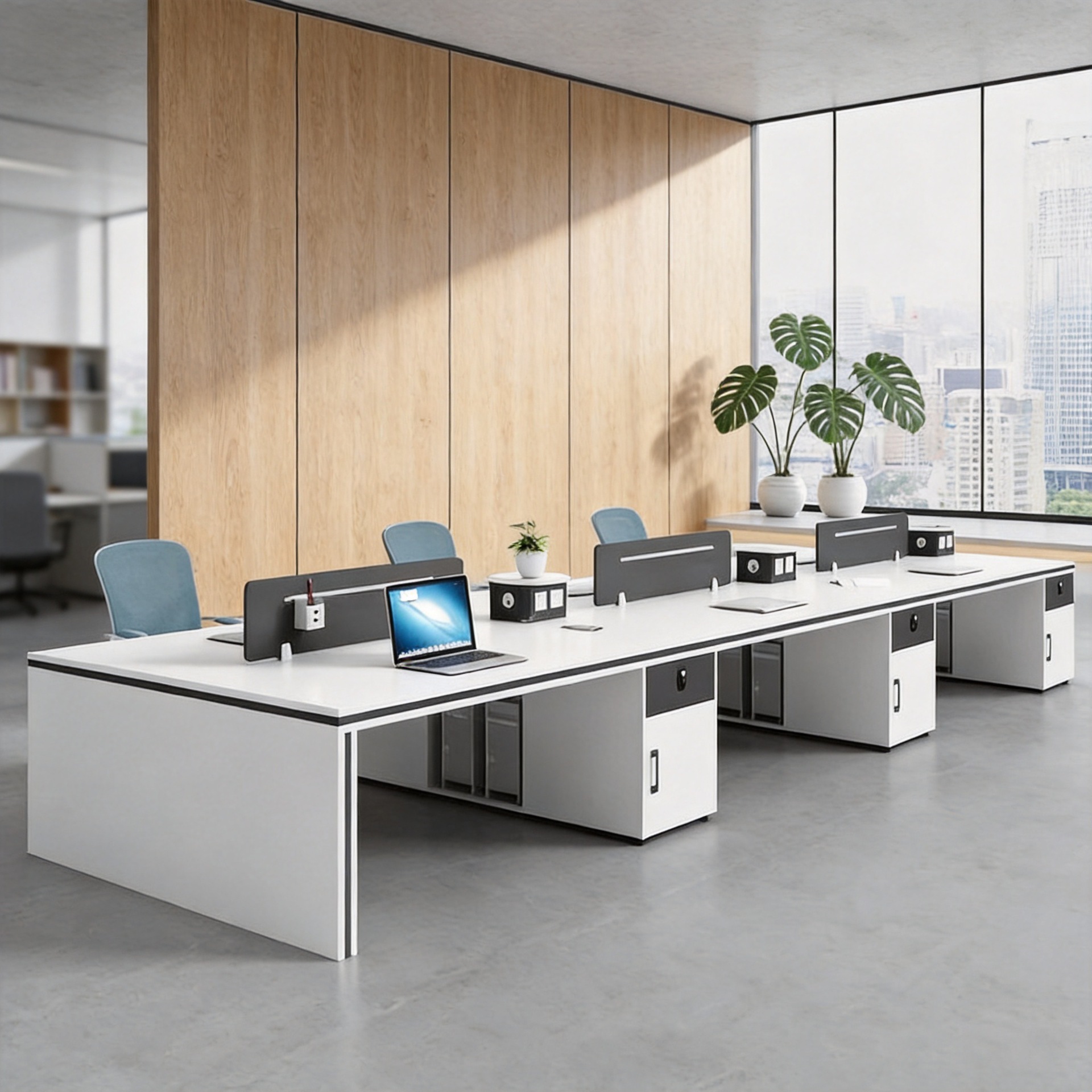 Office Staff, Desk And Chair C - Woodworking Desk Chair avaliação e preço