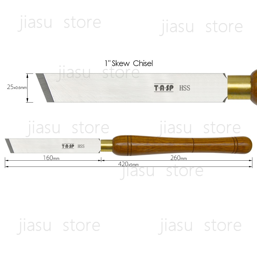 TASP HSS Wood Lathe Skew Chise - Skew Chisel Wood avaliação e preço