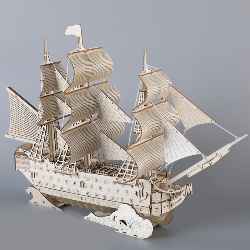 DIY 3D Wooden Puzzles HMS Vict - Woodworking Kits For Kids avaliação e preço