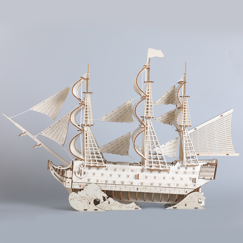 DIY 3D Wooden Puzzles HMS Vict - Woodworking Kits For Kids avaliação e preço