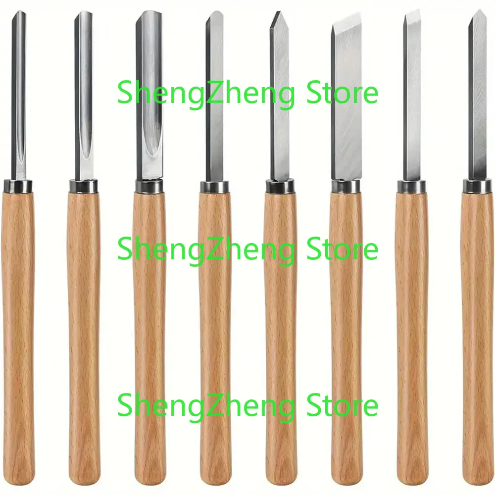 8Pcs Professional Wood Turning - Skew Chisel Wood avaliação e preço
