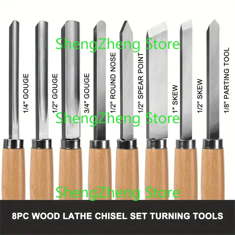 8Pcs Professional Wood Turning - Skew Chisel Wood avaliação e preço