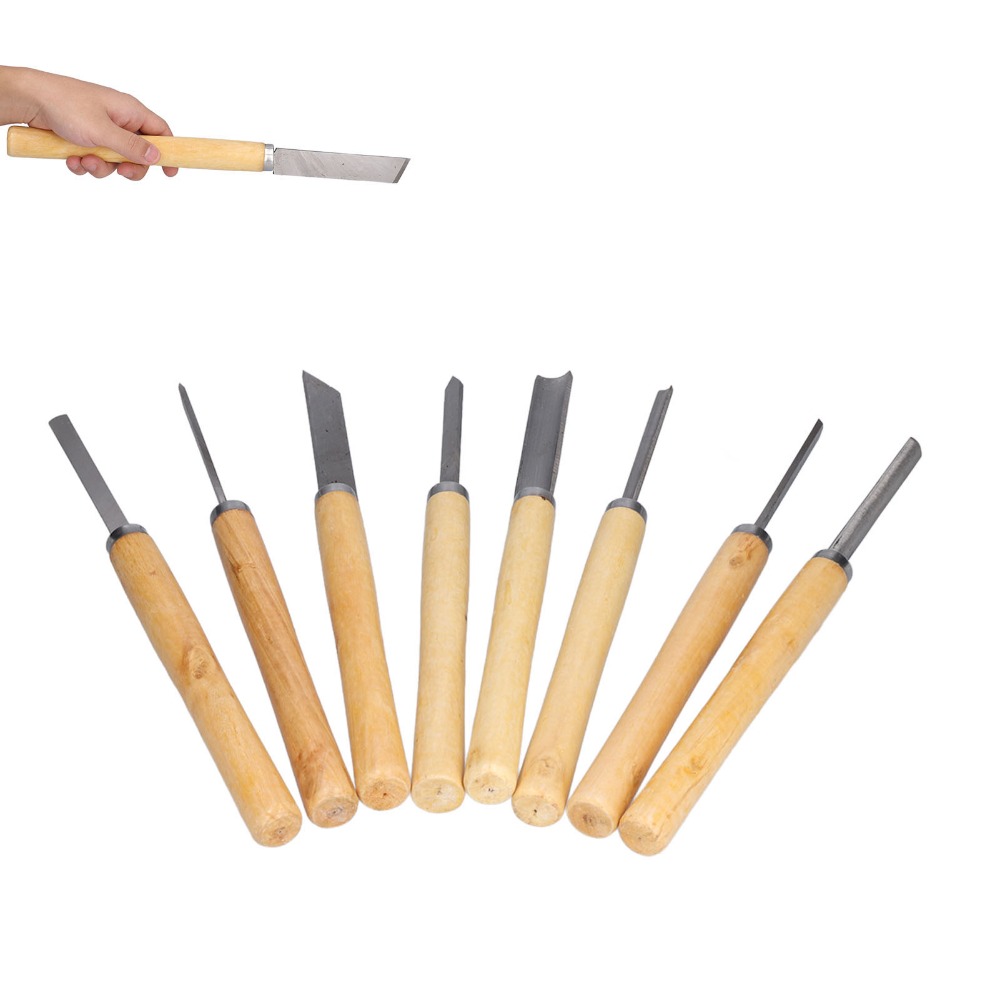 8PCS HSS Steel Wood Turning Ch - Skew Chisel Wood avaliação e preço