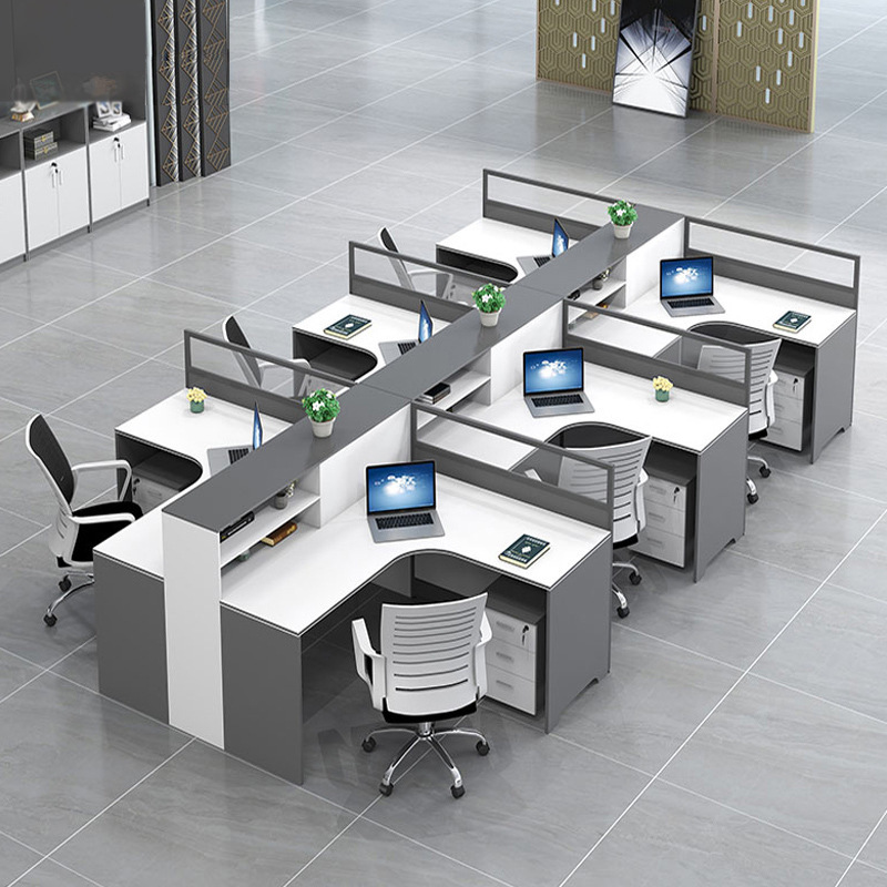 Modern Simple 4/6 Staff Desk T - Woodworking Desk Chair avaliação e preço