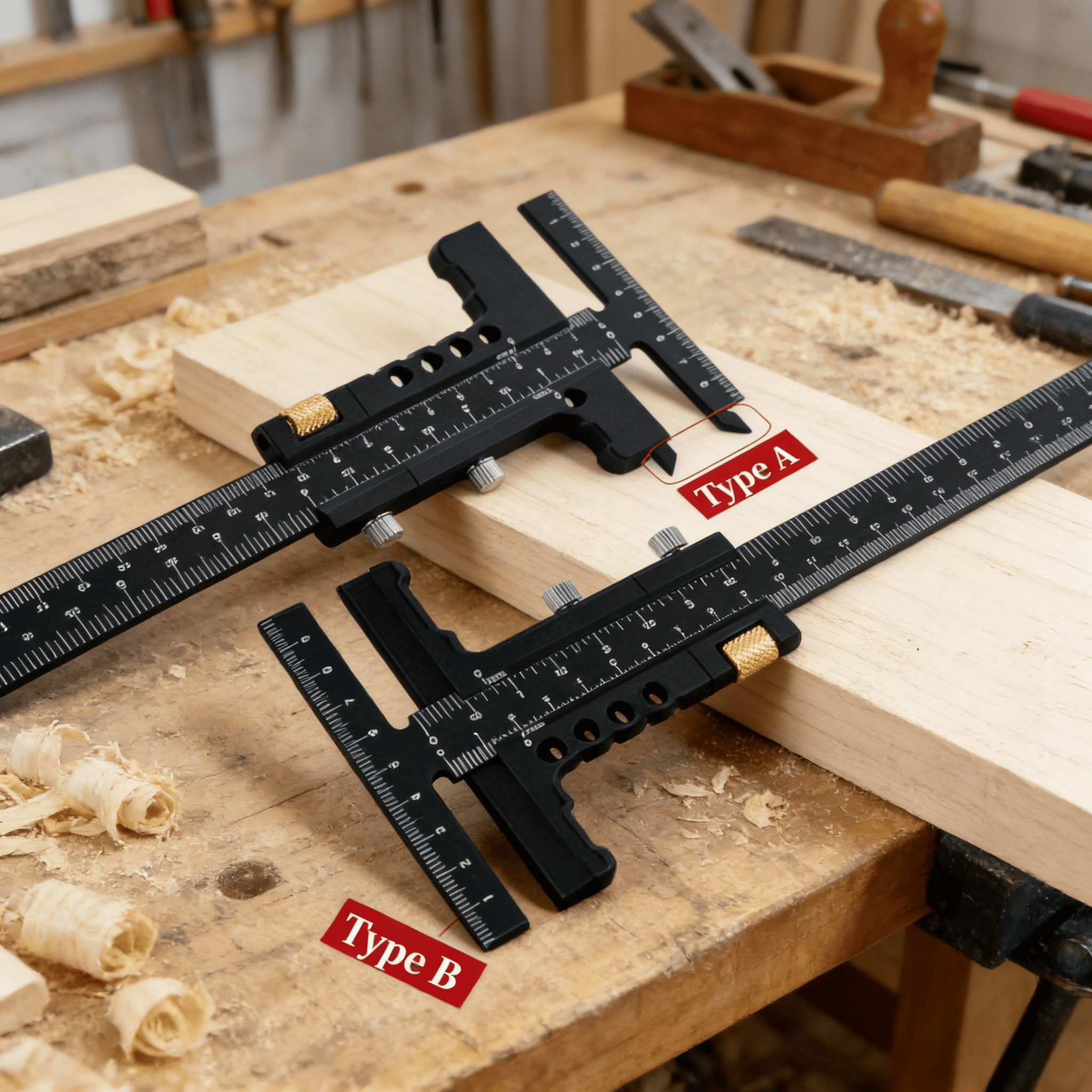 Aluminum Alloy T-Shaped Woodwo - Marking Gauge Tool avaliação e preço
