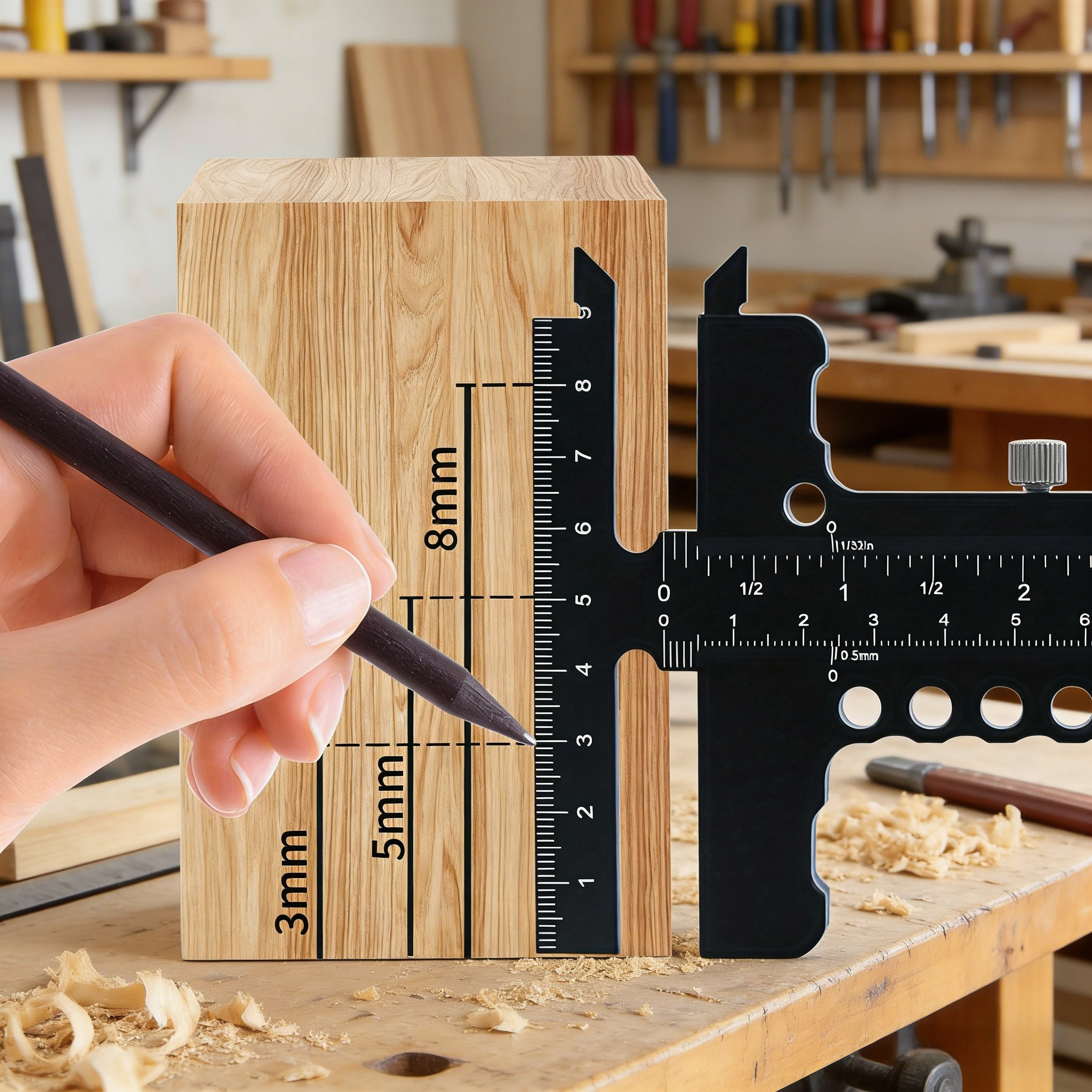 Aluminum Alloy T-Shaped Woodwo - Marking Gauge Tool avaliação e preço