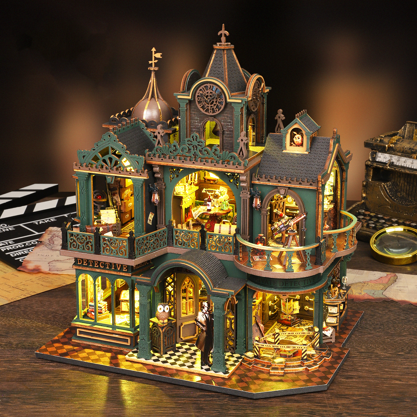 DIY Wooden Green Detective Age - Woodworking Kits For Kids avaliação e preço