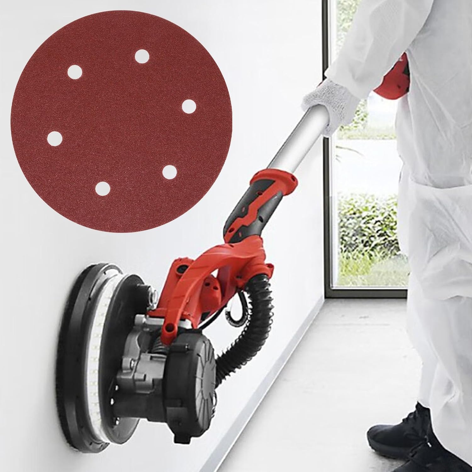 9 Inch 6 Holes 225 MM Wall San - Woodworking Wallpaper avaliação e preço