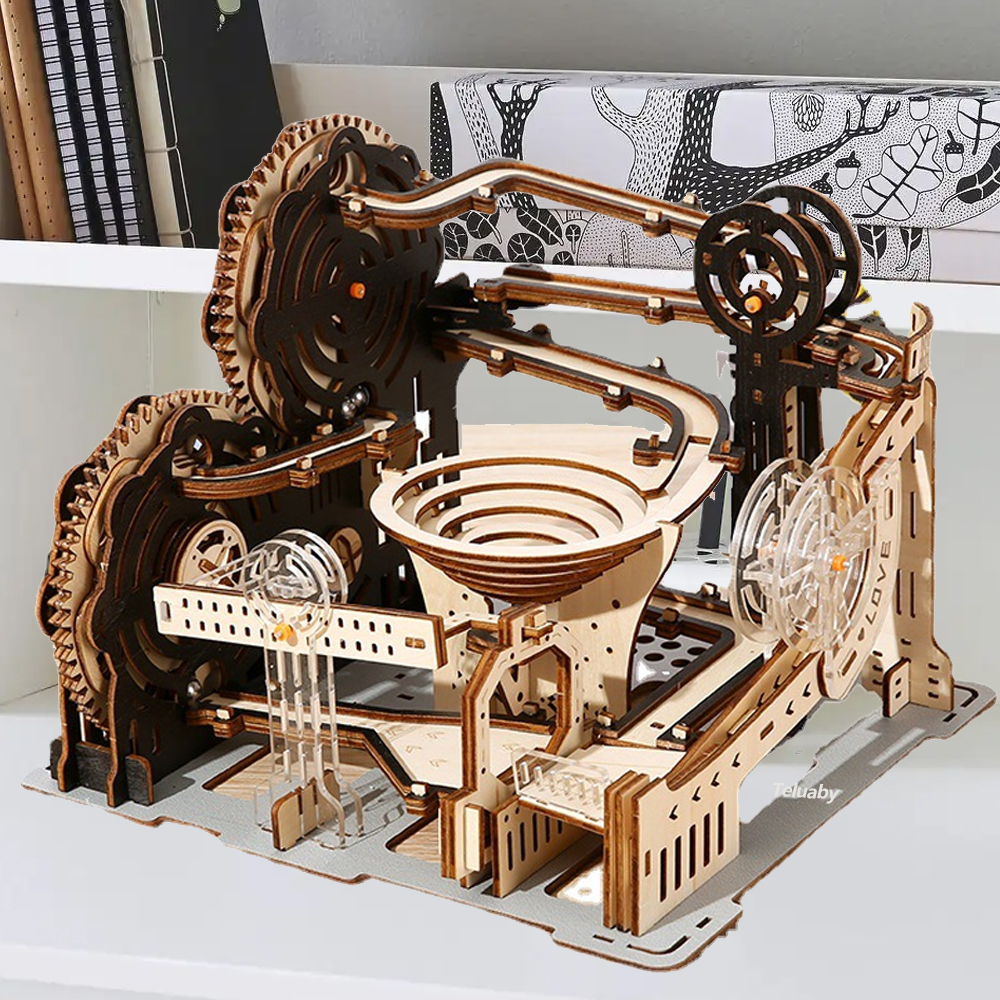3D Wooden Puzzle Marble Run Se - Woodworking Kits For Kids avaliação e preço