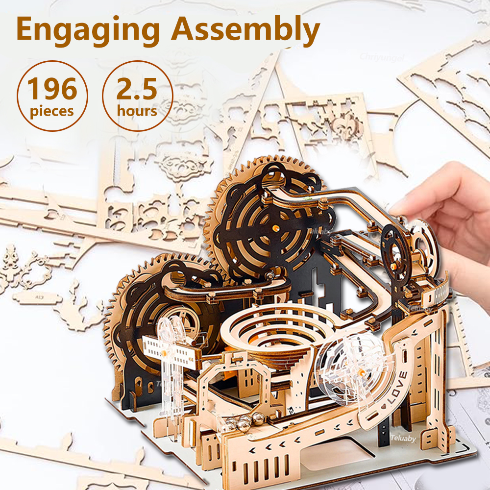3D Wooden Puzzle Marble Run Se - Woodworking Kits For Kids avaliação e preço