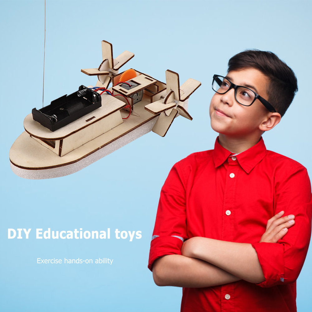DIY Boat Model Science Toys Ki - Woodworking Kits For Kids avaliação e preço