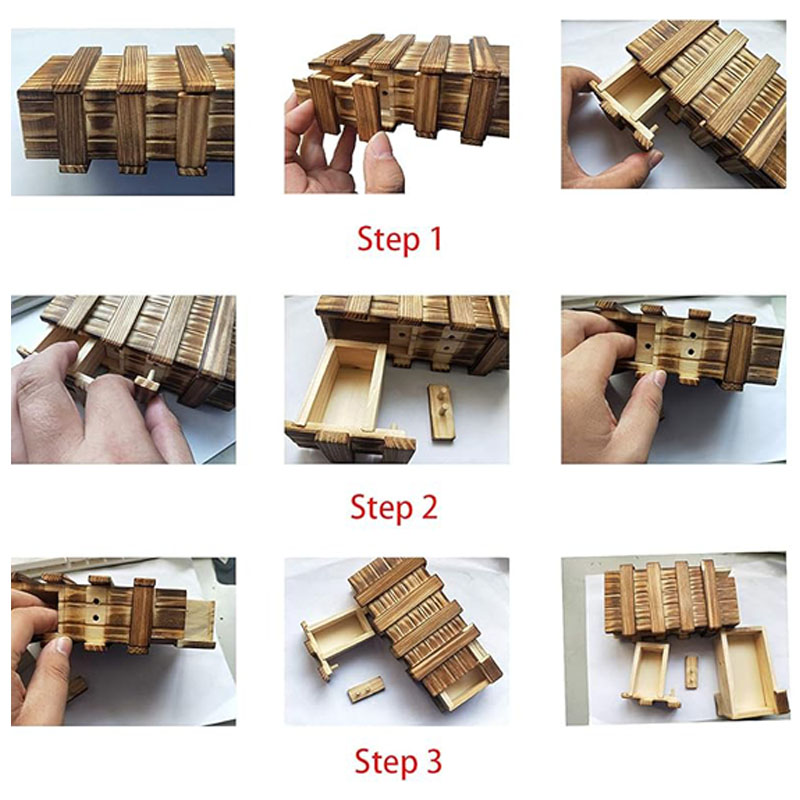Classic 3D Brain Teaser Wooden - Woodworking Kids Toys avaliação e preço