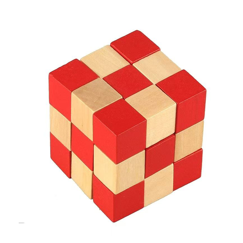 Wooden Snake Cube Puzzle IQ Lo - Woodworking Kids Toys avaliação e preço