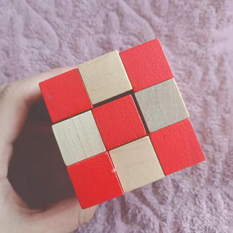 Wooden Snake Cube Puzzle IQ Lo - Woodworking Kids Toys avaliação e preço
