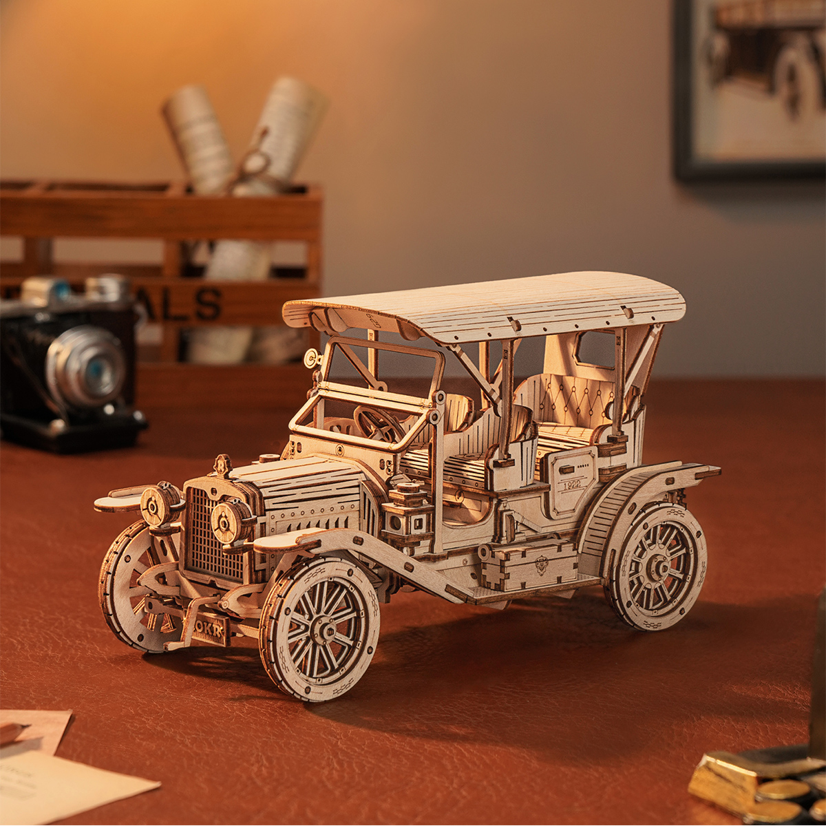 Robotime Classic Car 3D Wooden - Woodworking Kits For Kids avaliação e preço