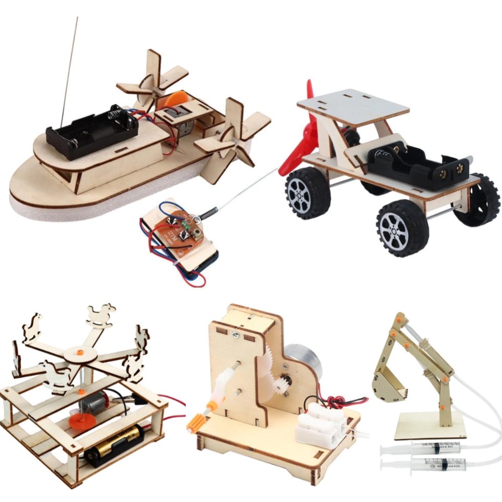 DIY Boat Model Science Toys Ki - Woodworking Kits For Kids avaliação e preço