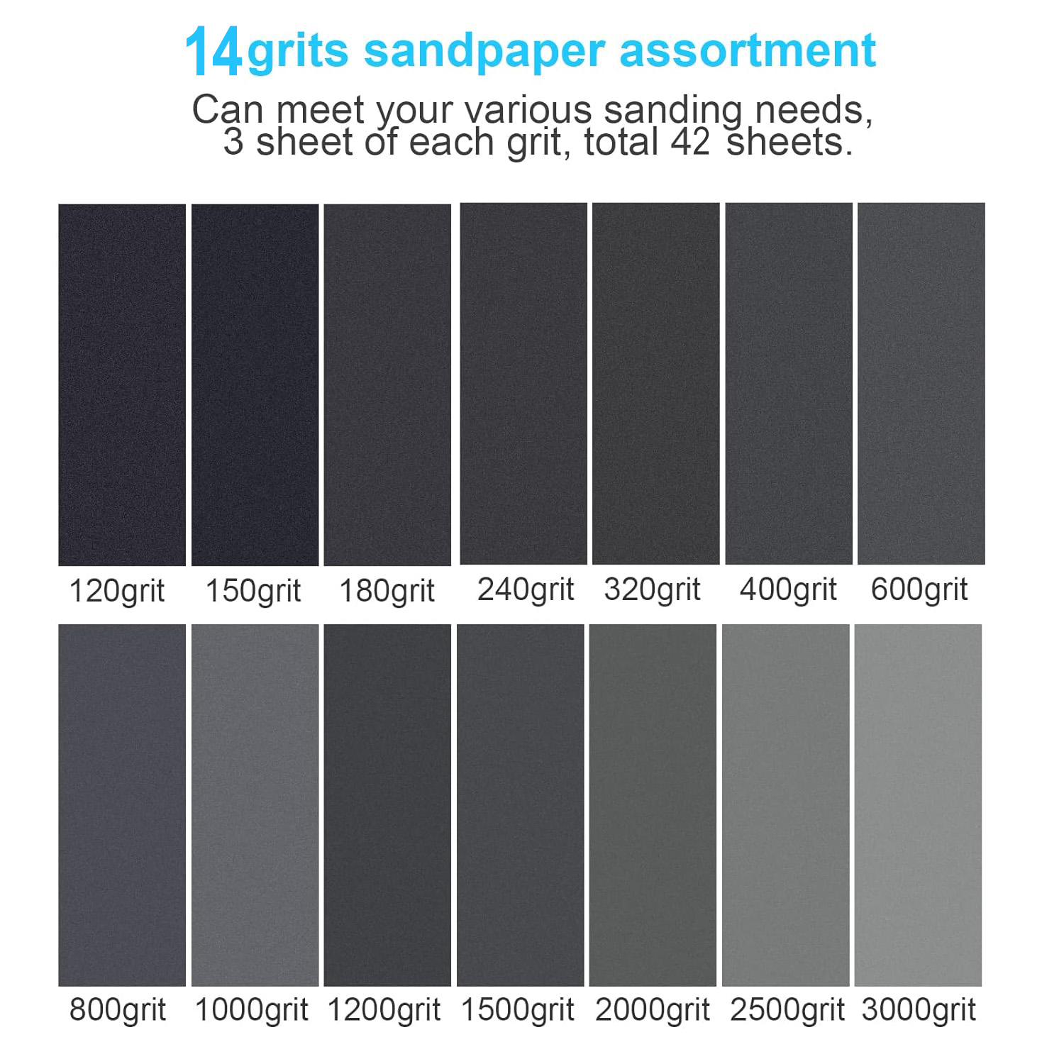 42Pcs Dry Wet Sandpaper Set, 1 - Woodworking Ideas avaliação e preço