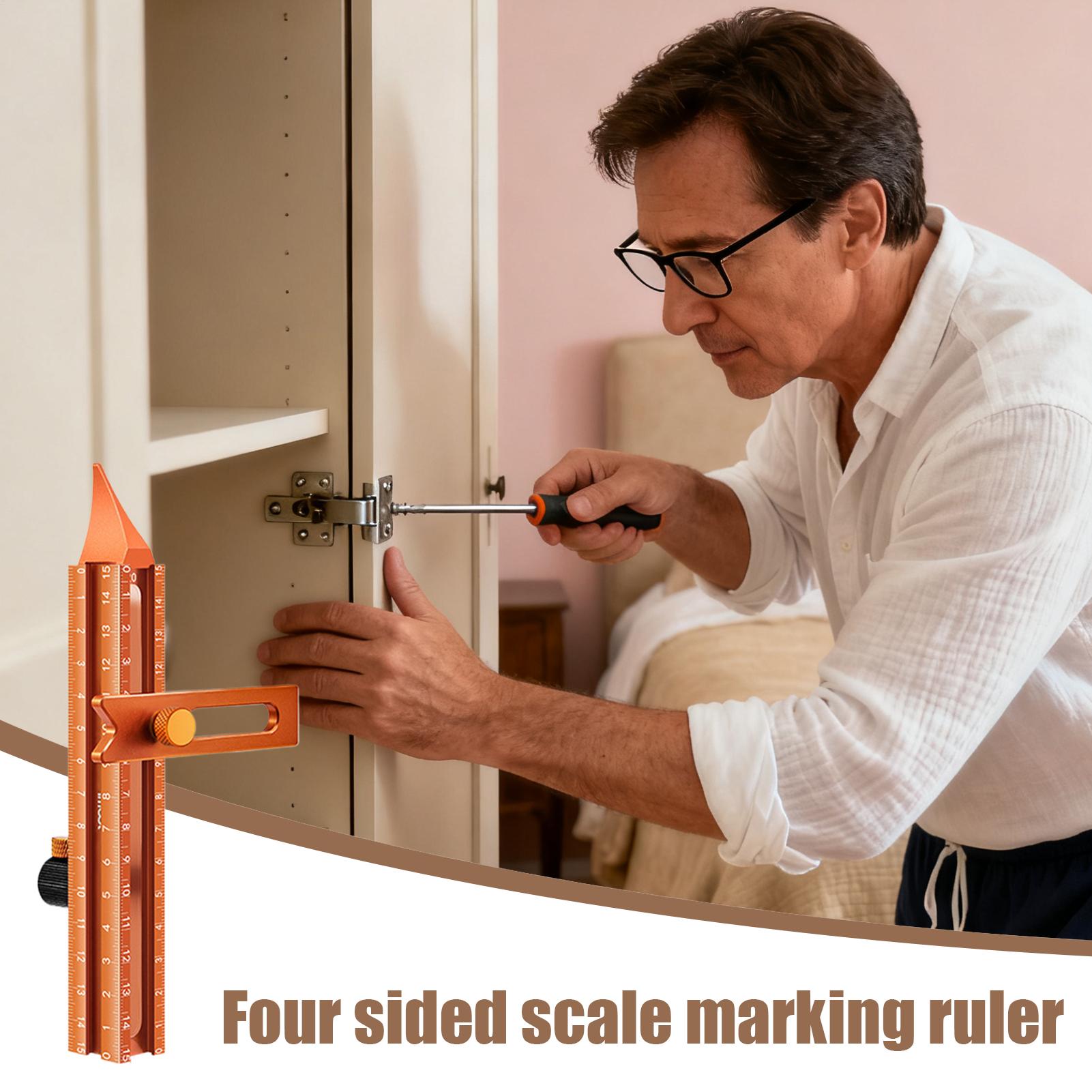 Wood Marking Tool 4-Sided Magn - Marking Gauge Tool avaliação e preço