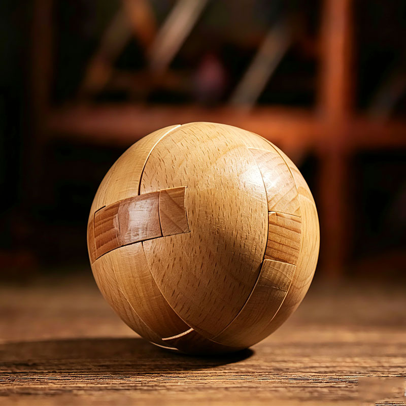 Classic Wooden Puzzle Ball Mag - Woodworking Kids Toys avaliação e preço