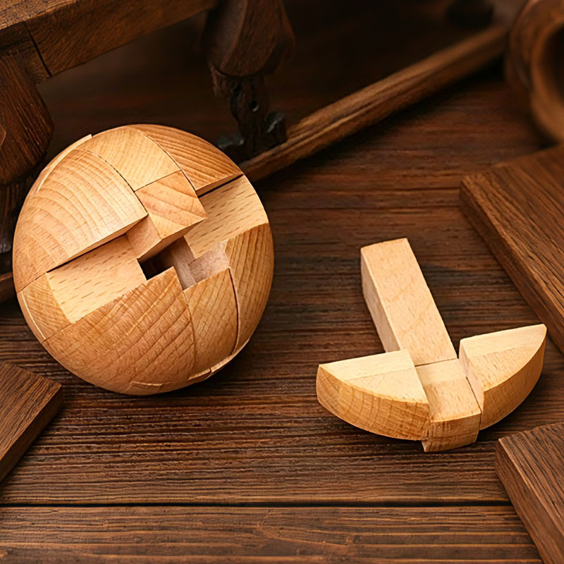 Classic Wooden Puzzle Ball Mag - Woodworking Kids Toys avaliação e preço