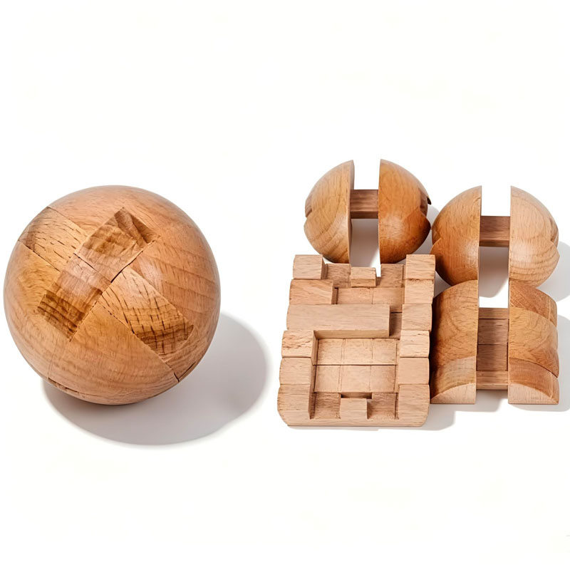 Classic Wooden Puzzle Ball Mag - Woodworking Kids Toys avaliação e preço