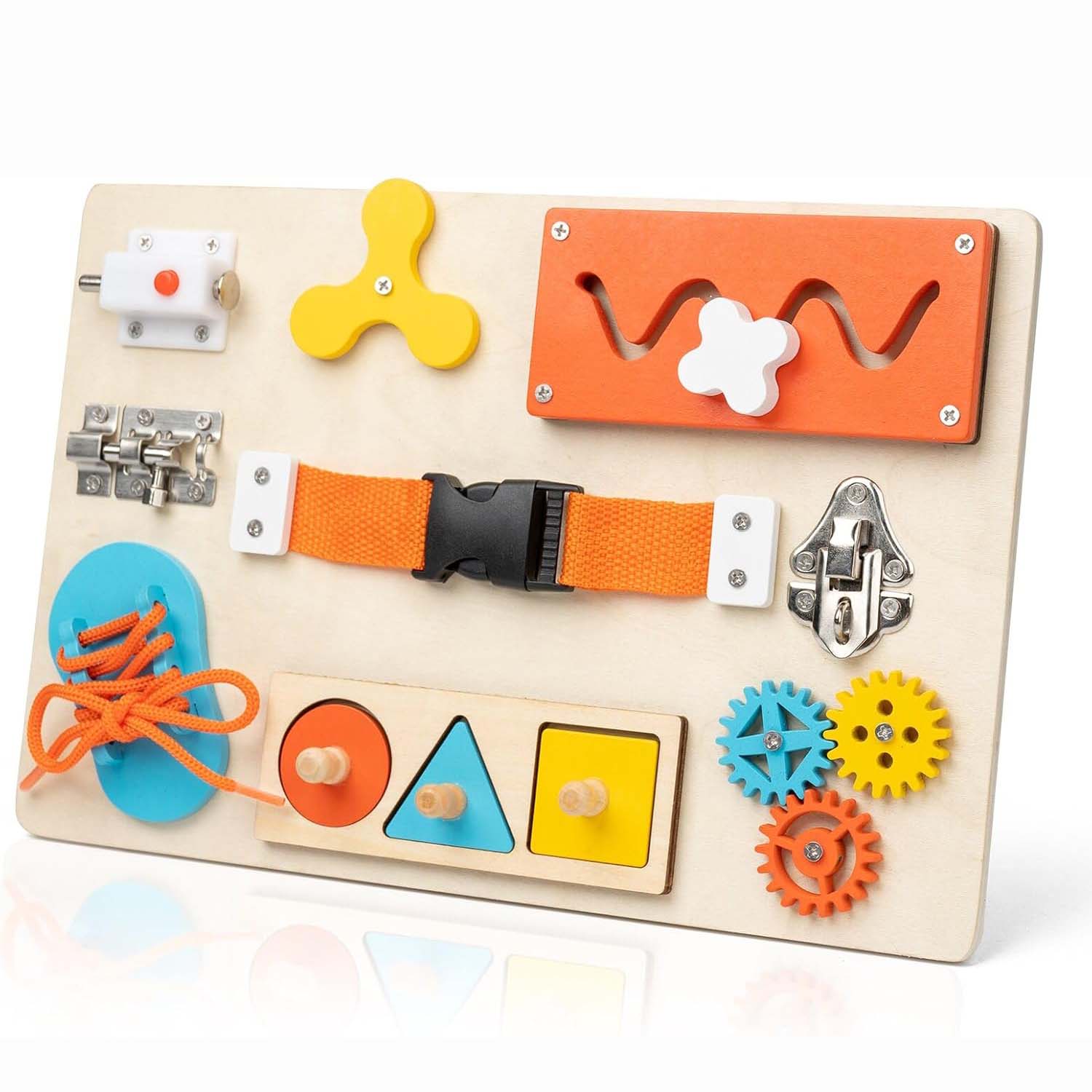 Montessori Busy Board for Todd - Woodworking Kids Toys avaliação e preço
