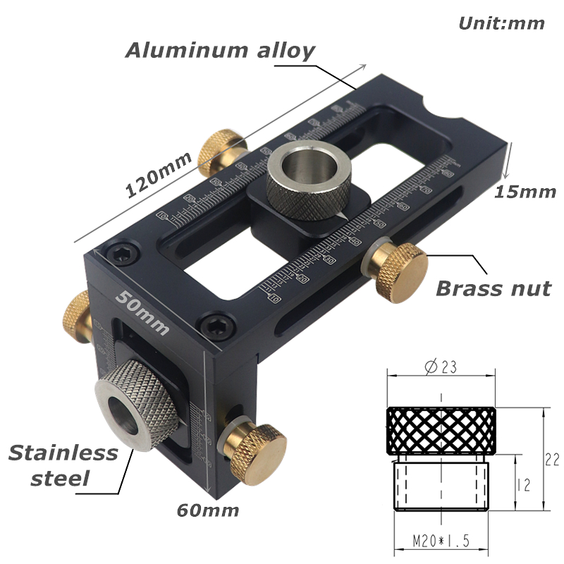2 in 1 Doweling Jig Kit Drill  - Woodworking Kits For Kids avaliação e preço