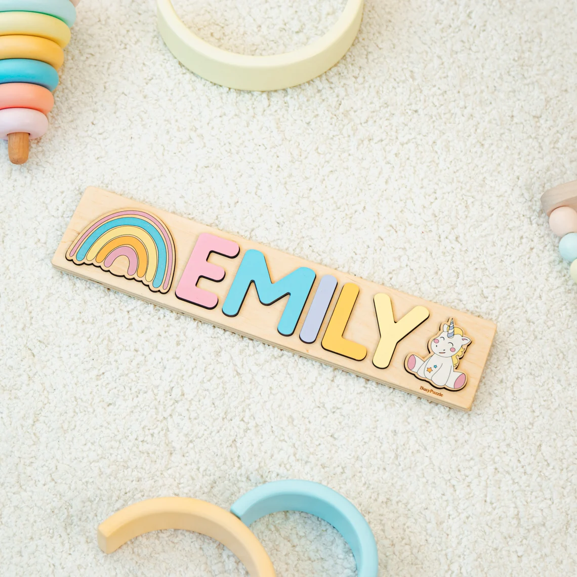 Personalized Name Puzzle With  - Woodworking Kids Toys avaliação e preço