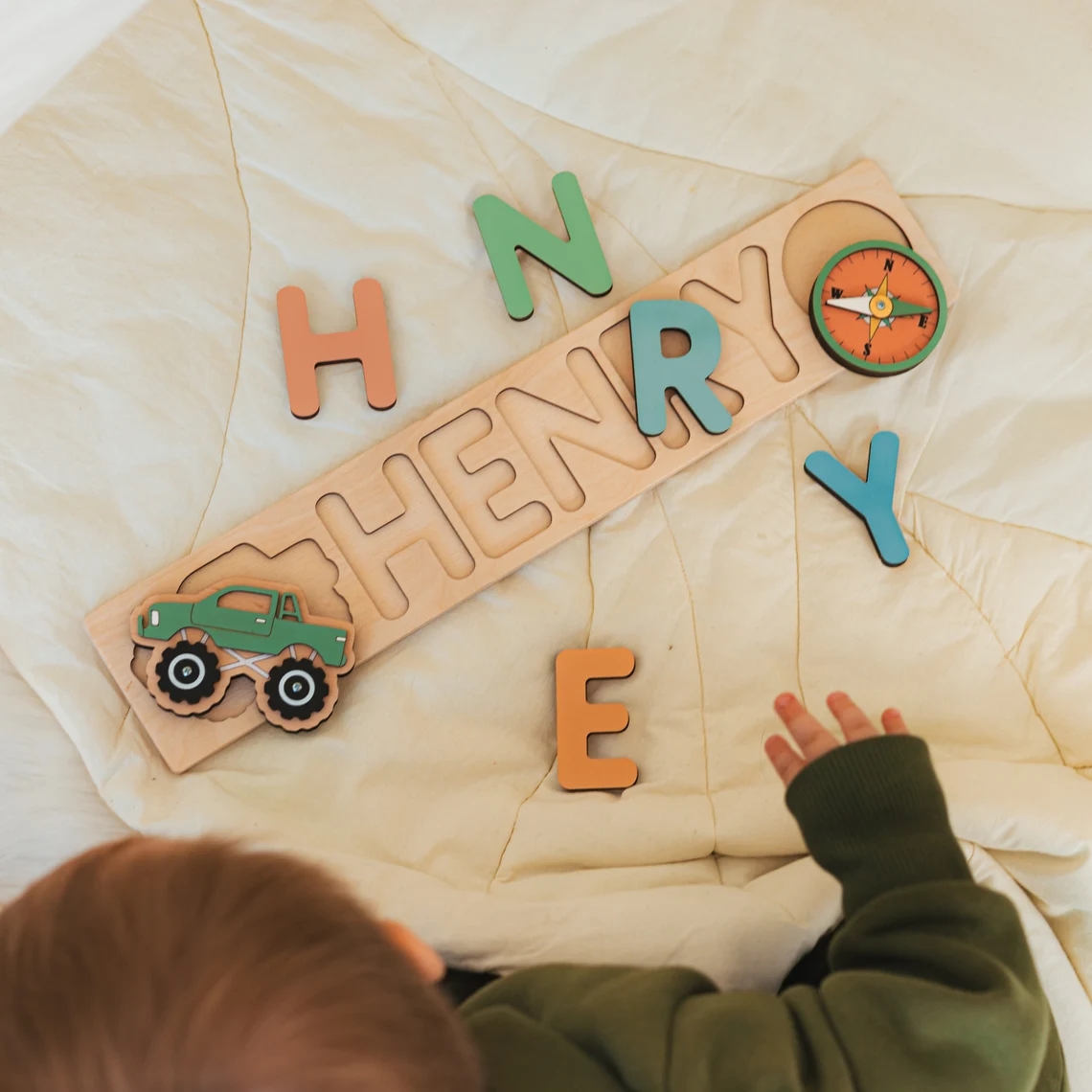 Personalized Name Puzzle With  - Woodworking Kids Toys avaliação e preço