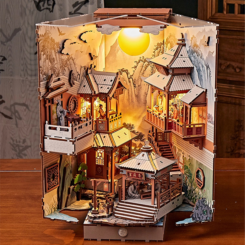 DIY Wooden Chinese Scholar Boo - Woodworking Kits For Kids avaliação e preço