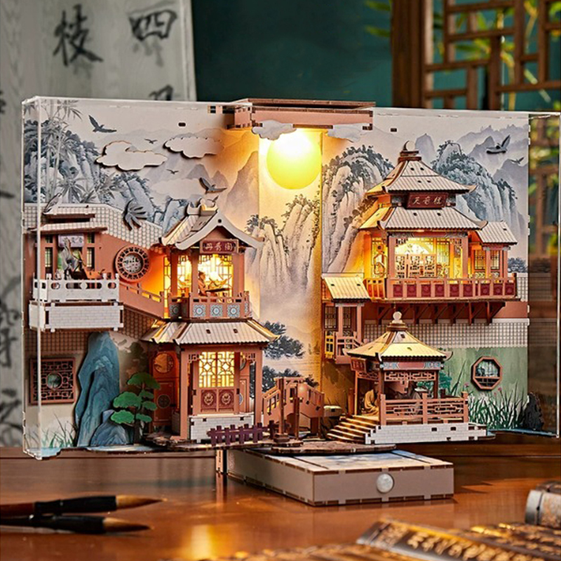 DIY Wooden Chinese Scholar Boo - Woodworking Kits For Kids avaliação e preço