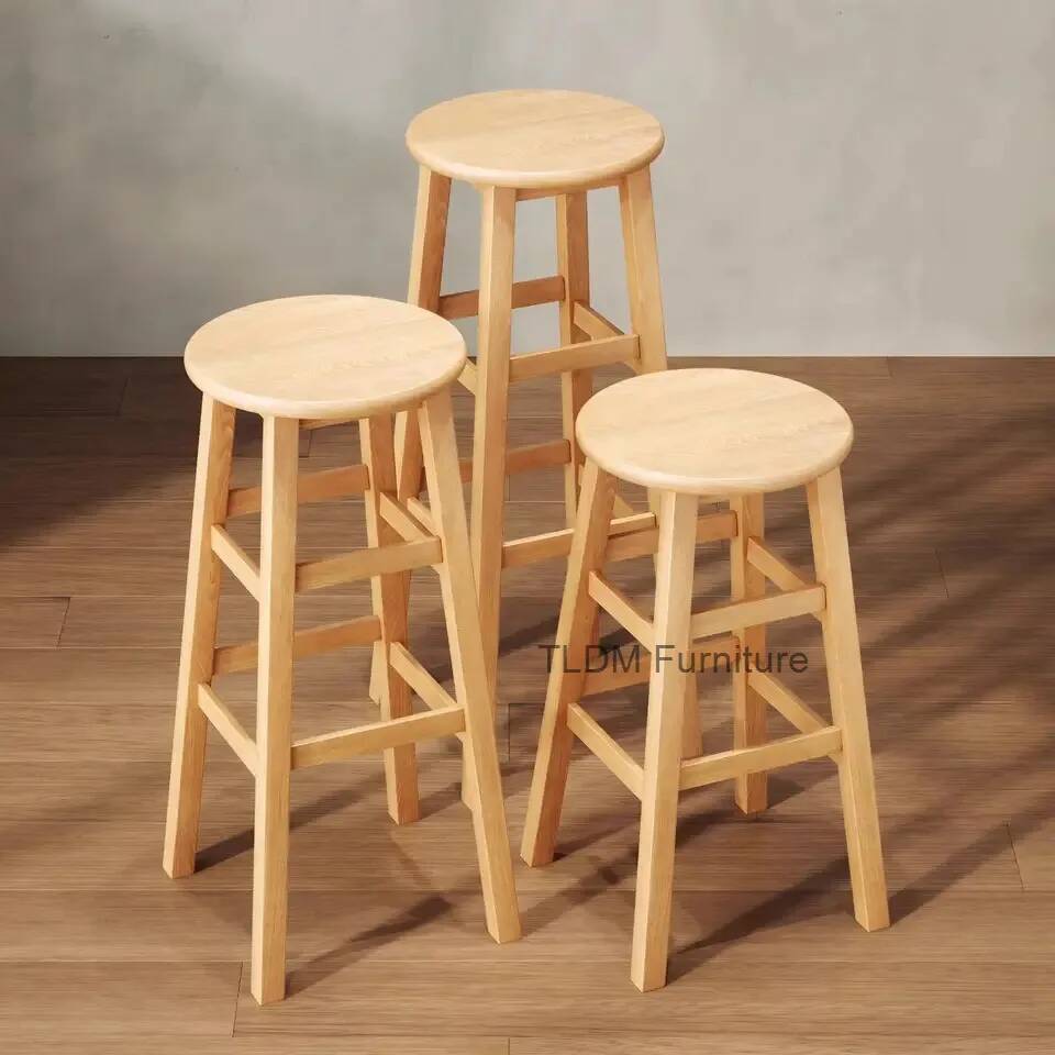Simple Bar Stool Solid Wood St - Woodworking Desk Chair avaliação e preço