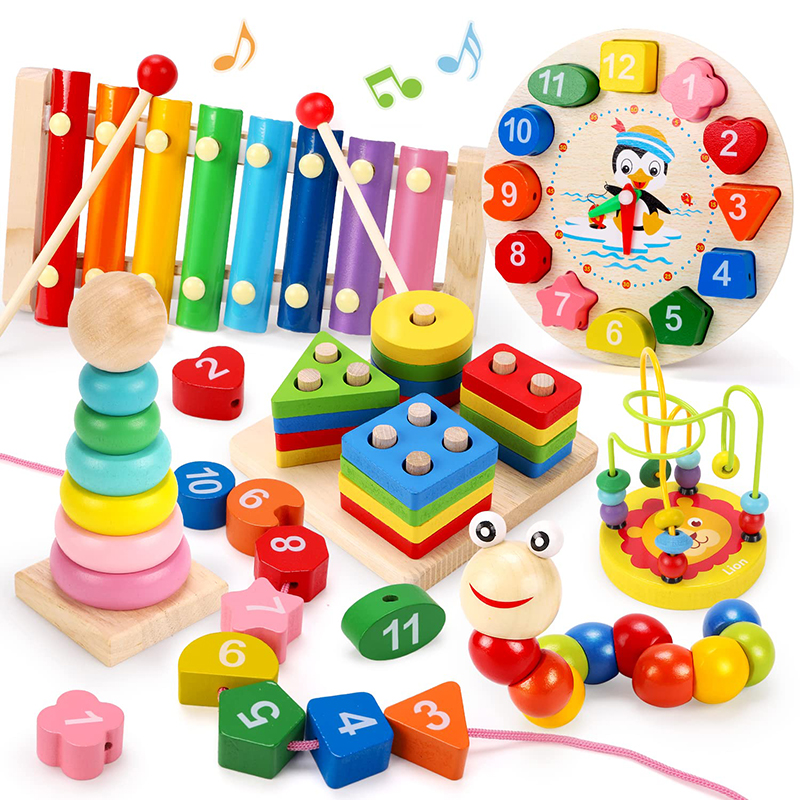 5-6pcs/set Montessori Wooden T - Woodworking Kids Toys avaliação e preço