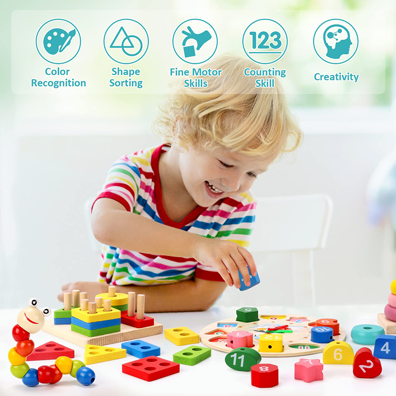 5-6pcs/set Montessori Wooden T - Woodworking Kids Toys avaliação e preço