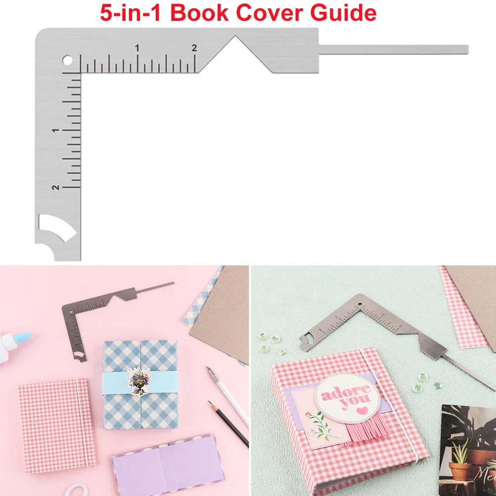 5-in-1 Book Cover Guide Stainl - Marking Gauge Tool avaliação e preço