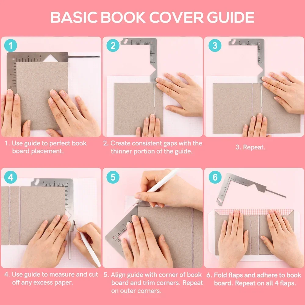 5-in-1 Book Cover Guide Stainl - Marking Gauge Tool avaliação e preço