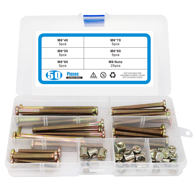 50PCS Furniture Bolts Phillips - Woodworking Desk Chair avaliação e preço
