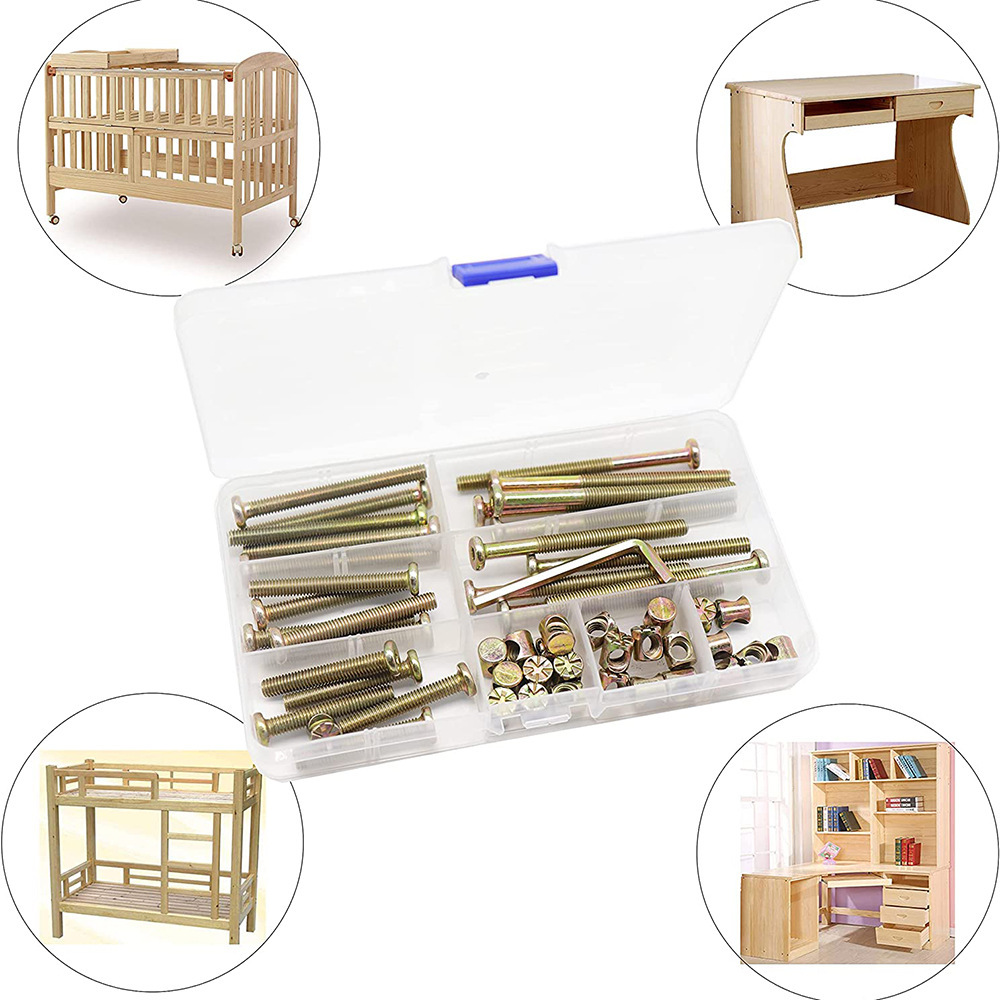 50PCS Furniture Bolts Phillips - Woodworking Desk Chair avaliação e preço