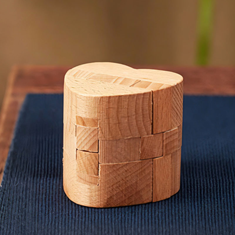 Luban Lock Heart Shaped Puzzle - Woodworking Kids Toys avaliação e preço
