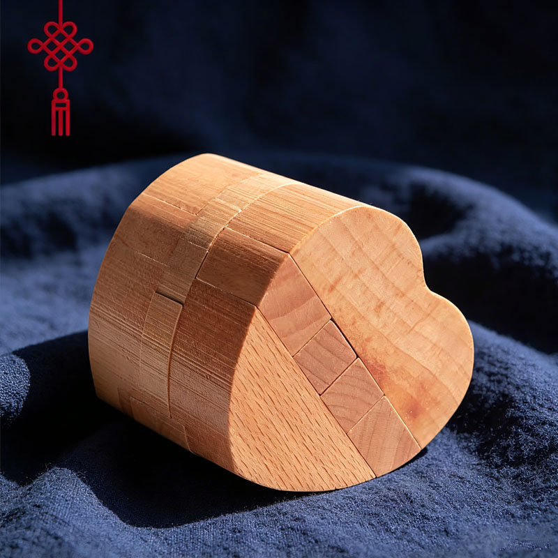 Luban Lock Heart Shaped Puzzle - Woodworking Kids Toys avaliação e preço