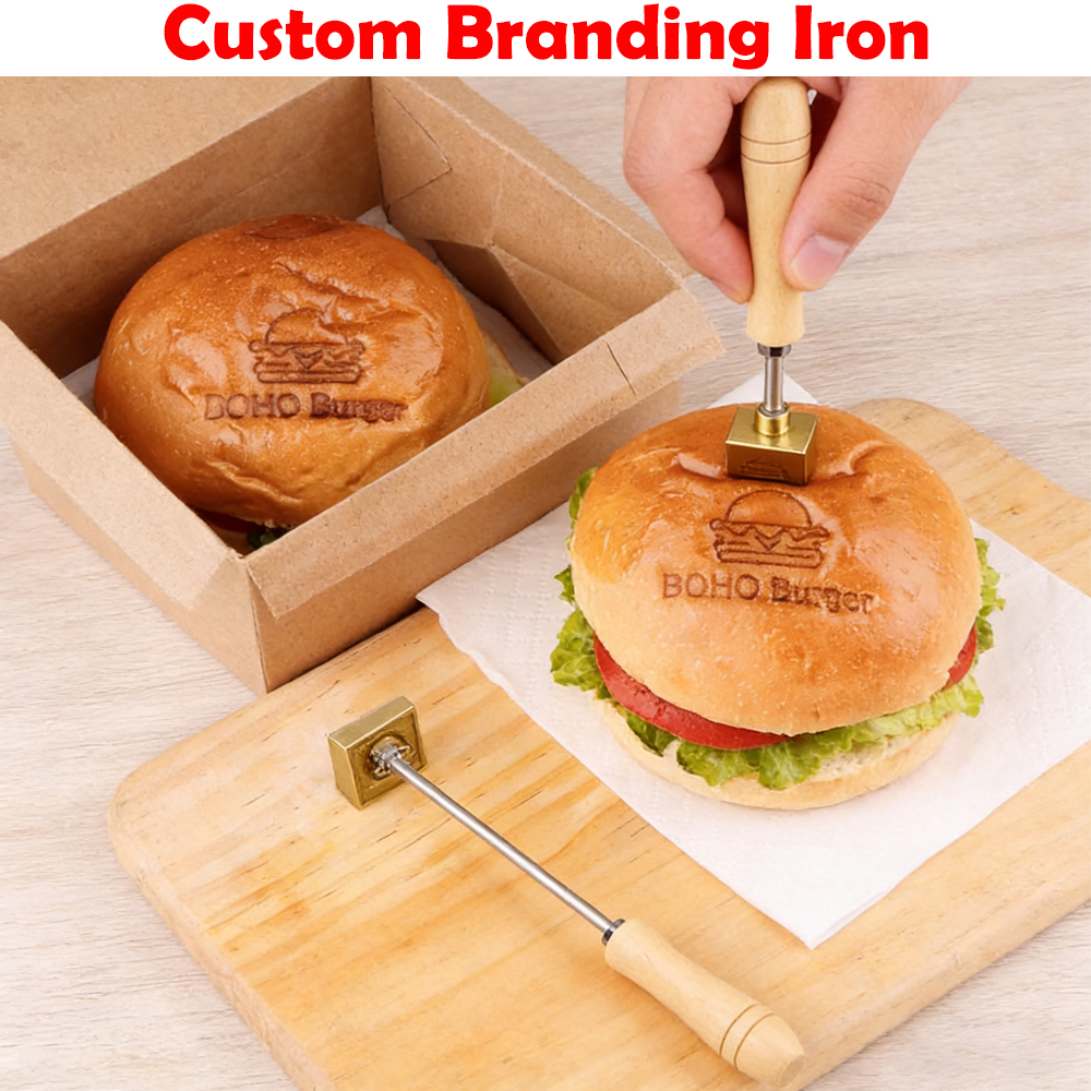 M8 Custom Branding Iron Stamp  - Woodworking Logo Design avaliação e preço