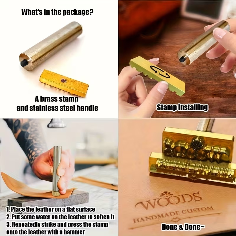 M8 Custom Branding Iron Stamp  - Woodworking Logo Design avaliação e preço